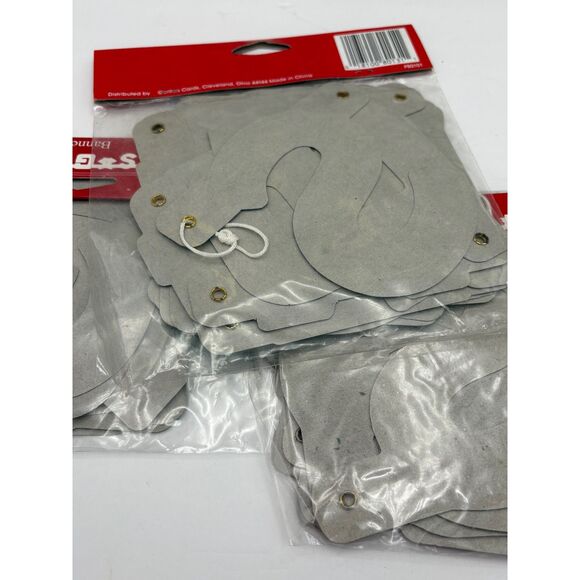 NOS Carlton Cards Metallic Banners Lot of 3 Seasons Greetings Merry Christmas - Picture 3 of 5